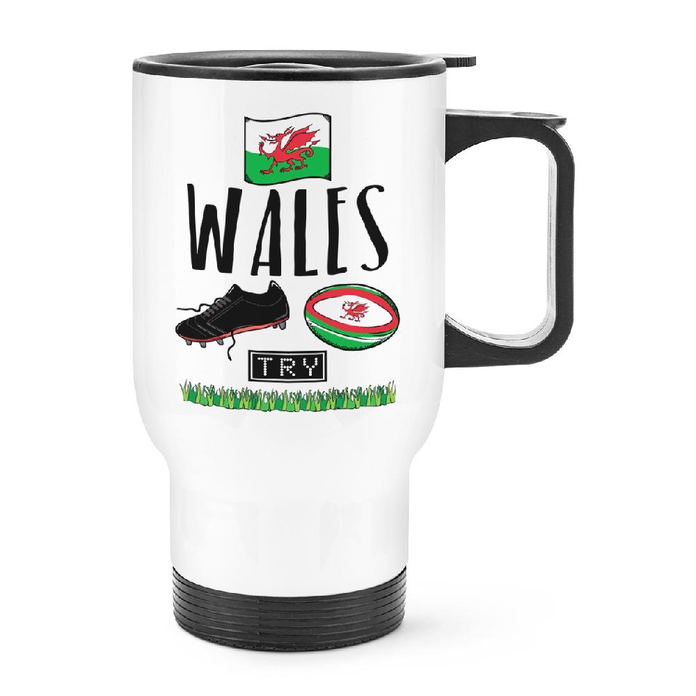 gift base Rugby Wales Travel Mug Cup With Handle