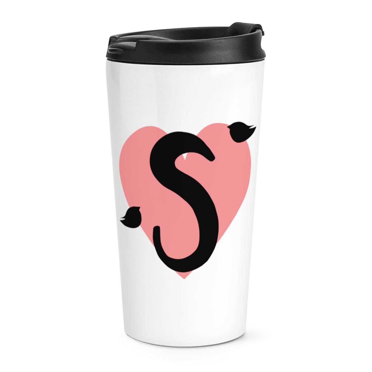 gift base S Heart Alphabet Travel Mug Cup