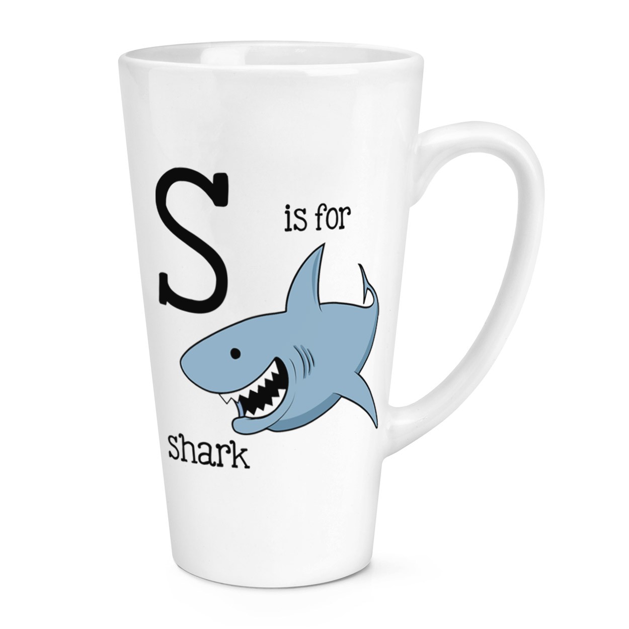 gift base S Is For Shark 17oz Large Latte Mug Cup