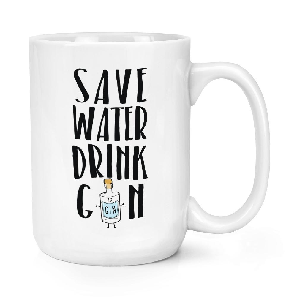 gift base Save Water Drink Gin 15oz Large Mug Cup