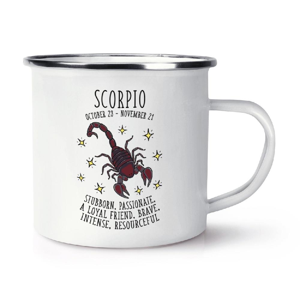 gift base Scorpio Horoscope Retro Enamel Mug Cup
