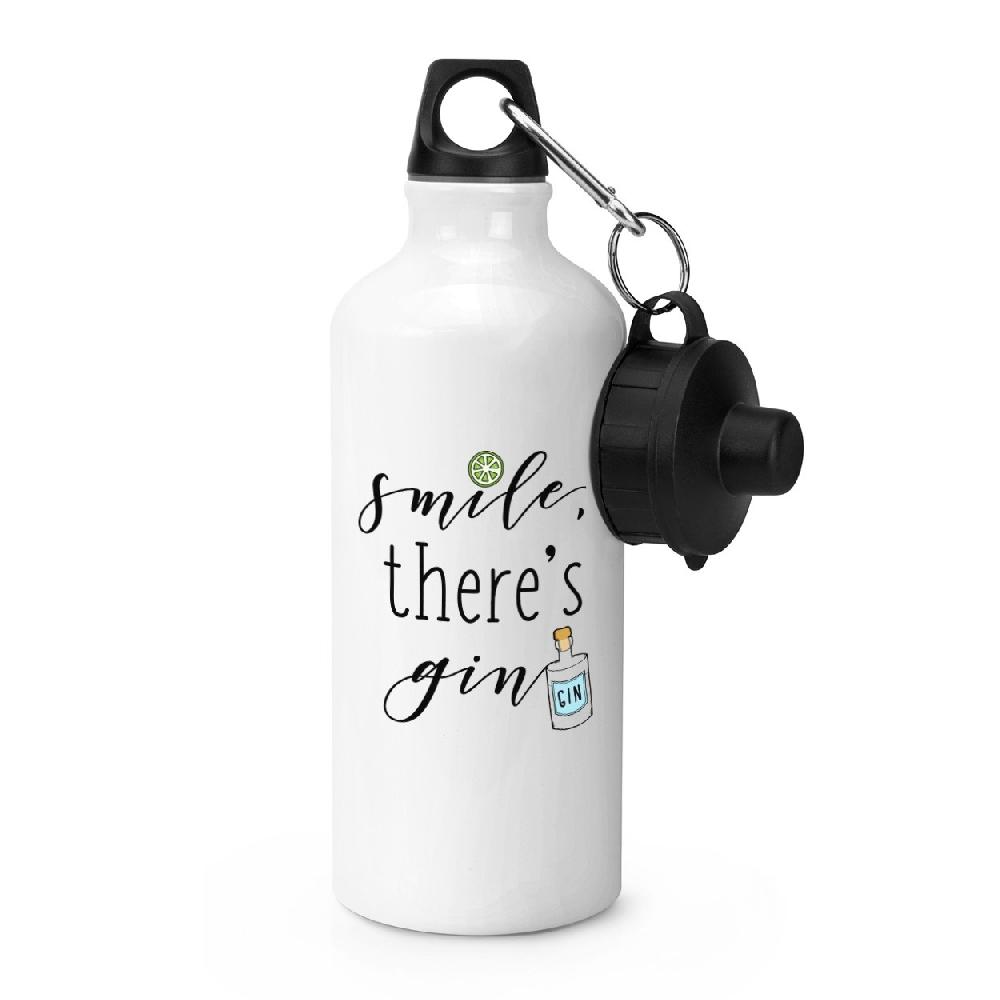 gift base Smile There's Gin Sports Bottle
