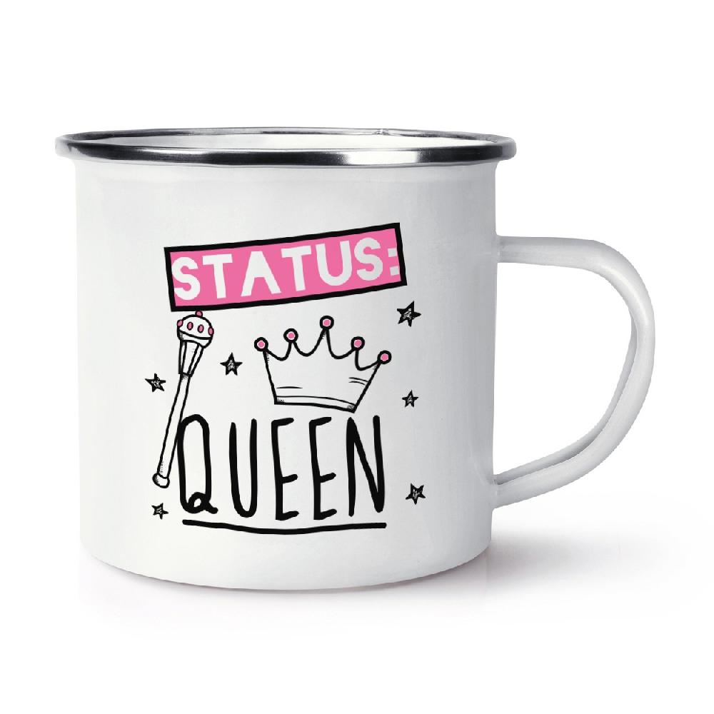 gift base Status: Queen Retro Enamel Mug Cup
