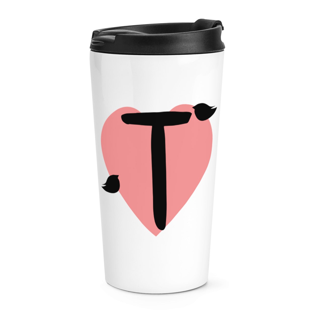 gift base T Heart Alphabet Travel Mug Cup