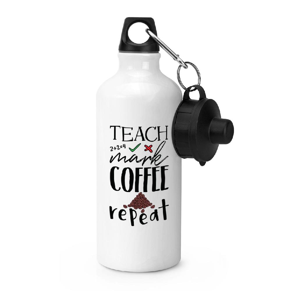 gift base Teach Mark Coffee Repeat Sports Bottle