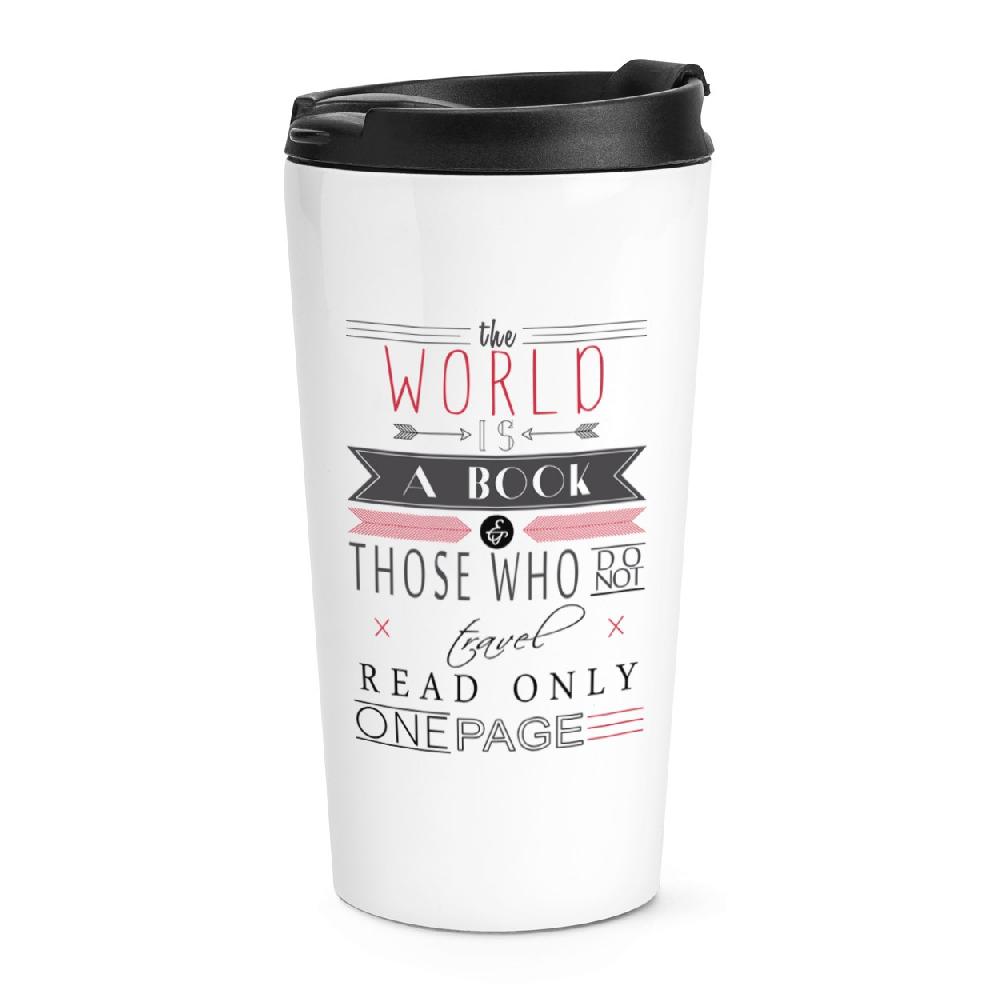gift base The World Is A Book Quote Travel Mug Cup