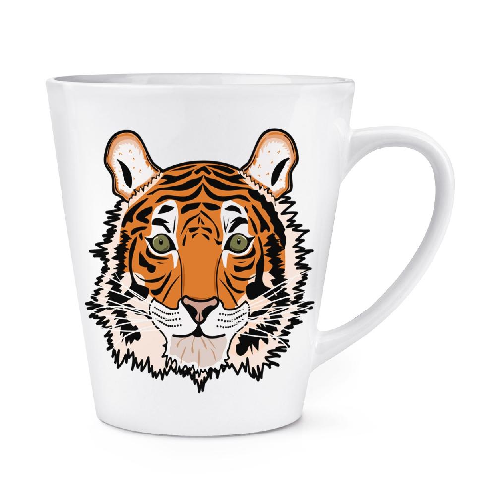 gift base Tiger Face 12oz Latte Mug Cup