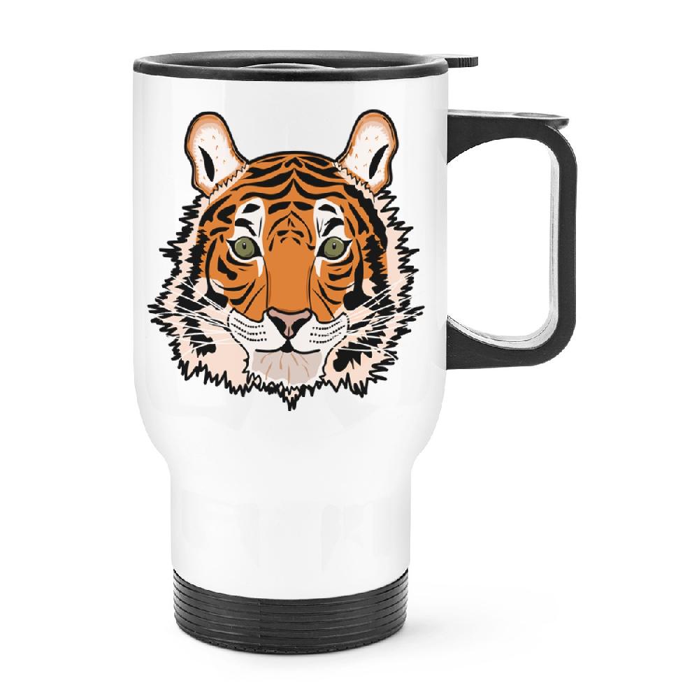 gift base Tiger Face Travel Mug Cup With Handle