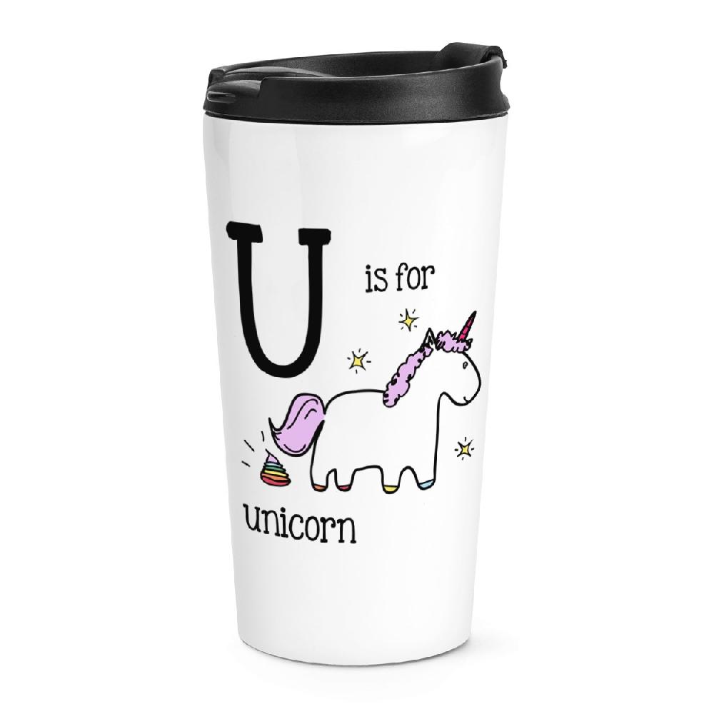 gift base U Is For Unicorn Travel Mug Cup