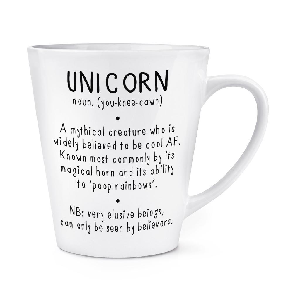 gift base Unicorn Definition 12oz Latte Mug Cup