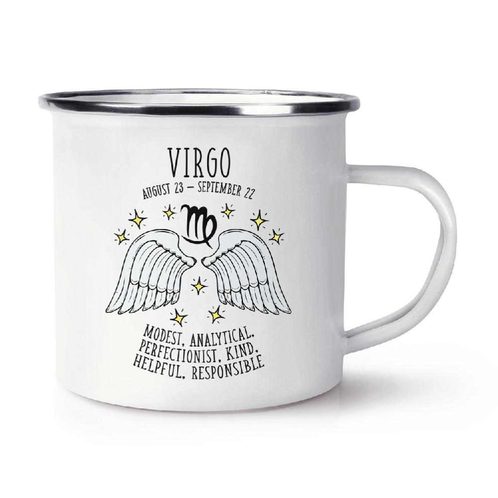 gift base Virgo Horoscope Retro Enamel Mug Cup