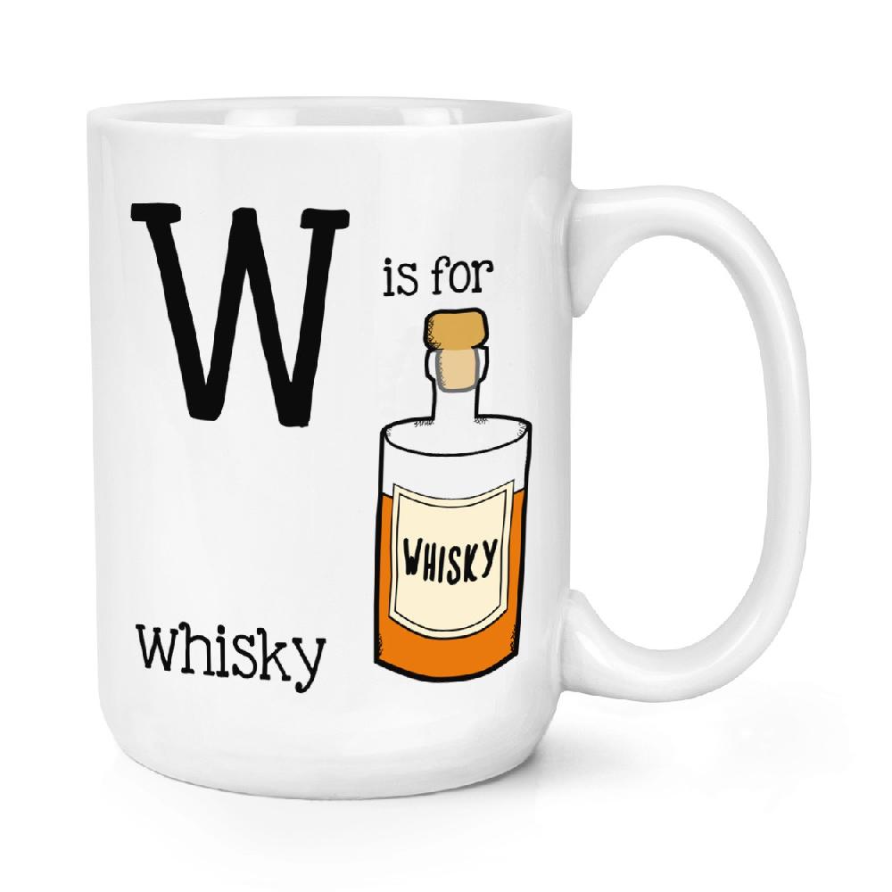 gift base W Is For Whisky 15oz Large Mug Cup