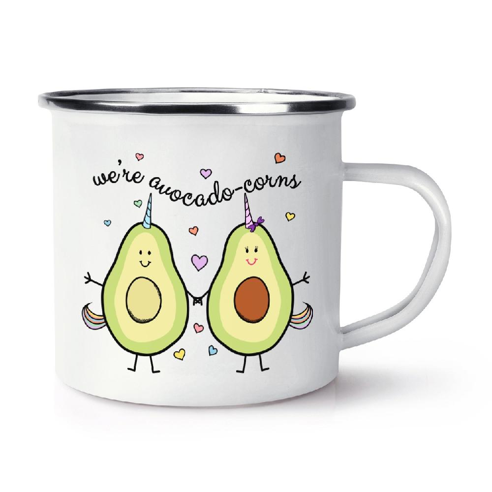 gift base We're Avocadocorns Retro Enamel Mug Cup