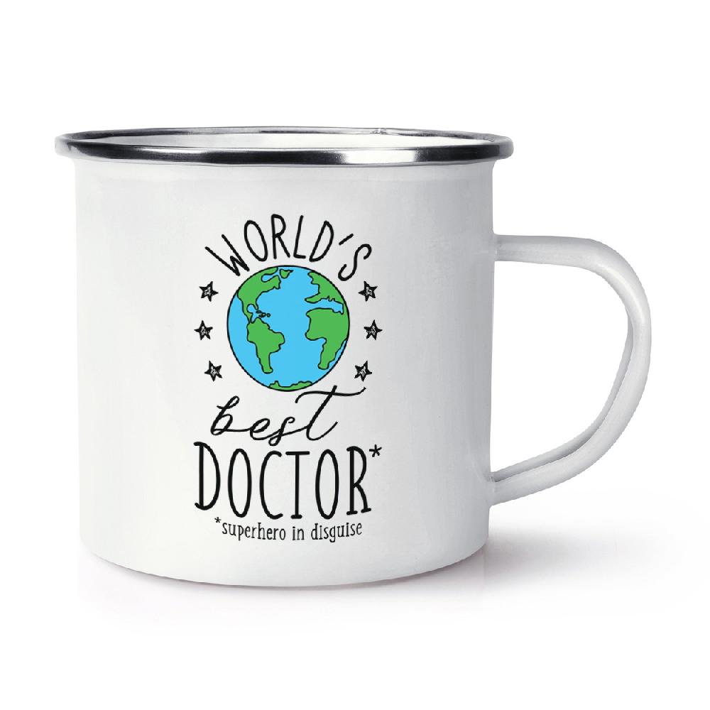 gift base World's Best Doctor Retro Enamel Mug Cup