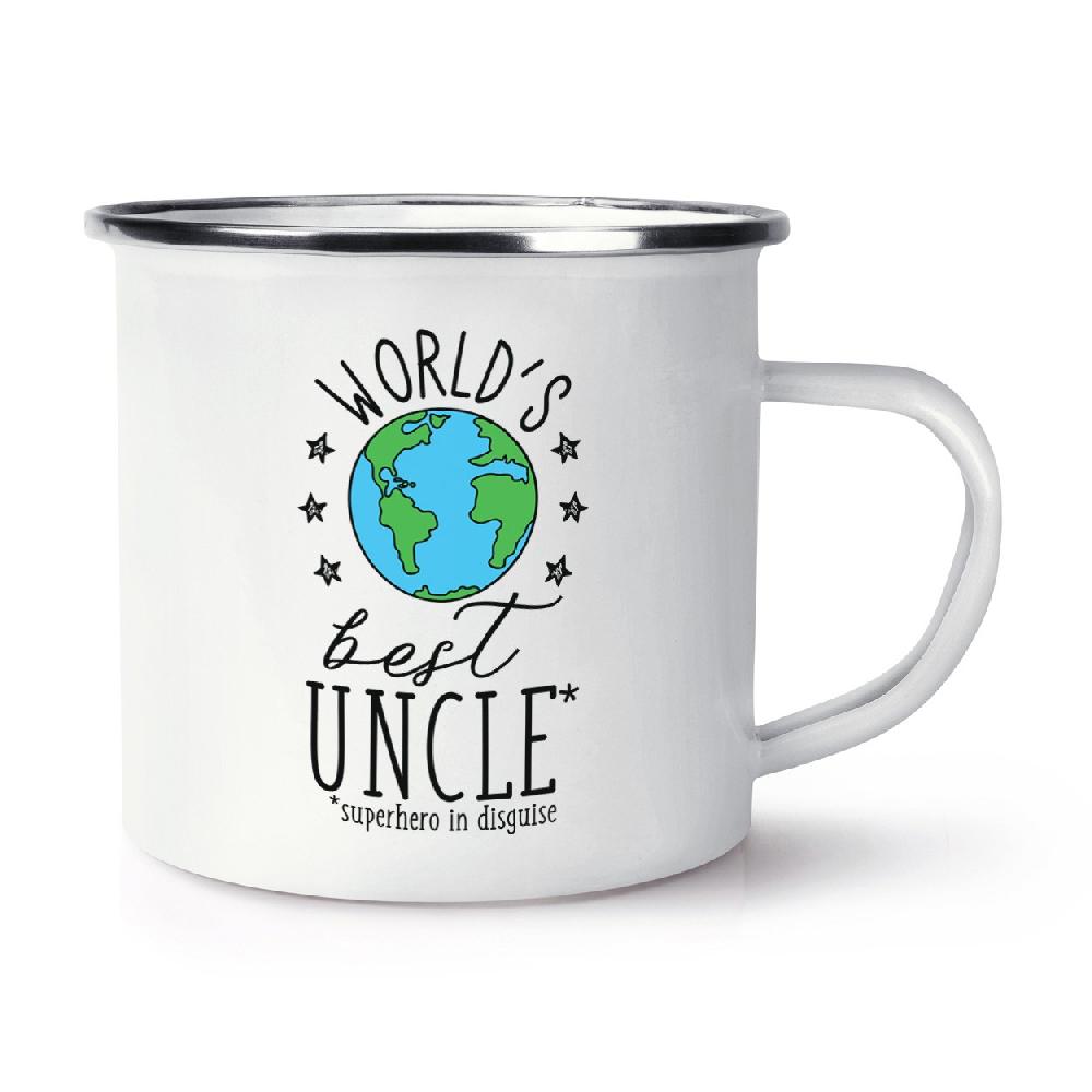 gift base World's Best Uncle Retro Enamel Mug Cup