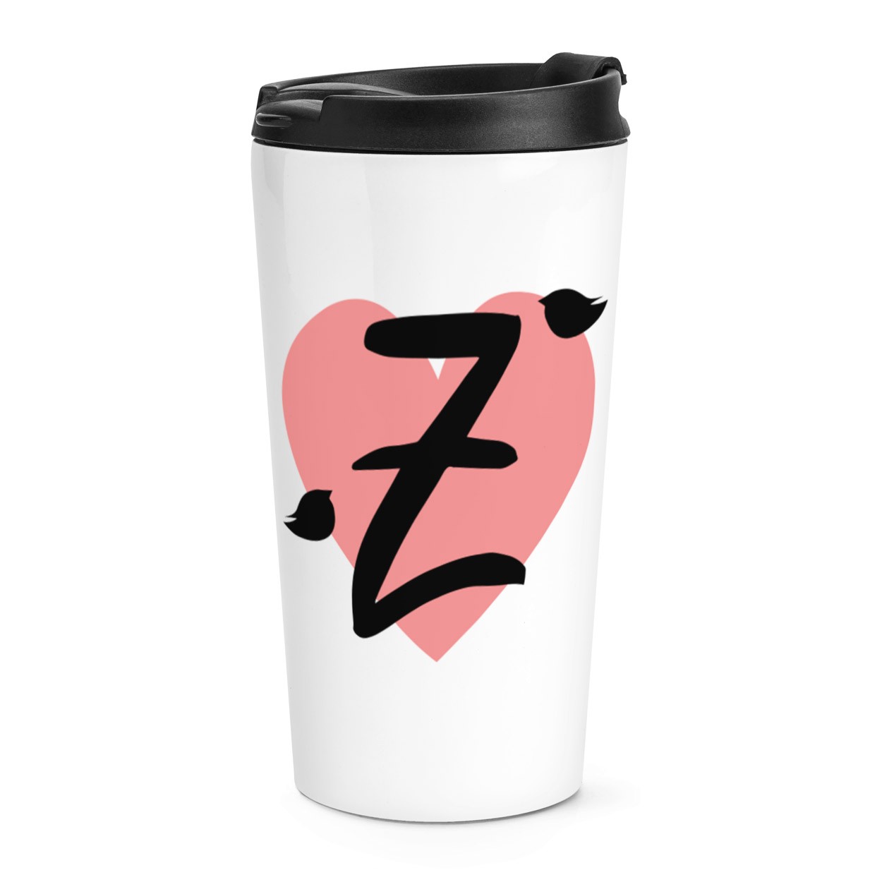 gift base Z Heart Alphabet Travel Mug Cup