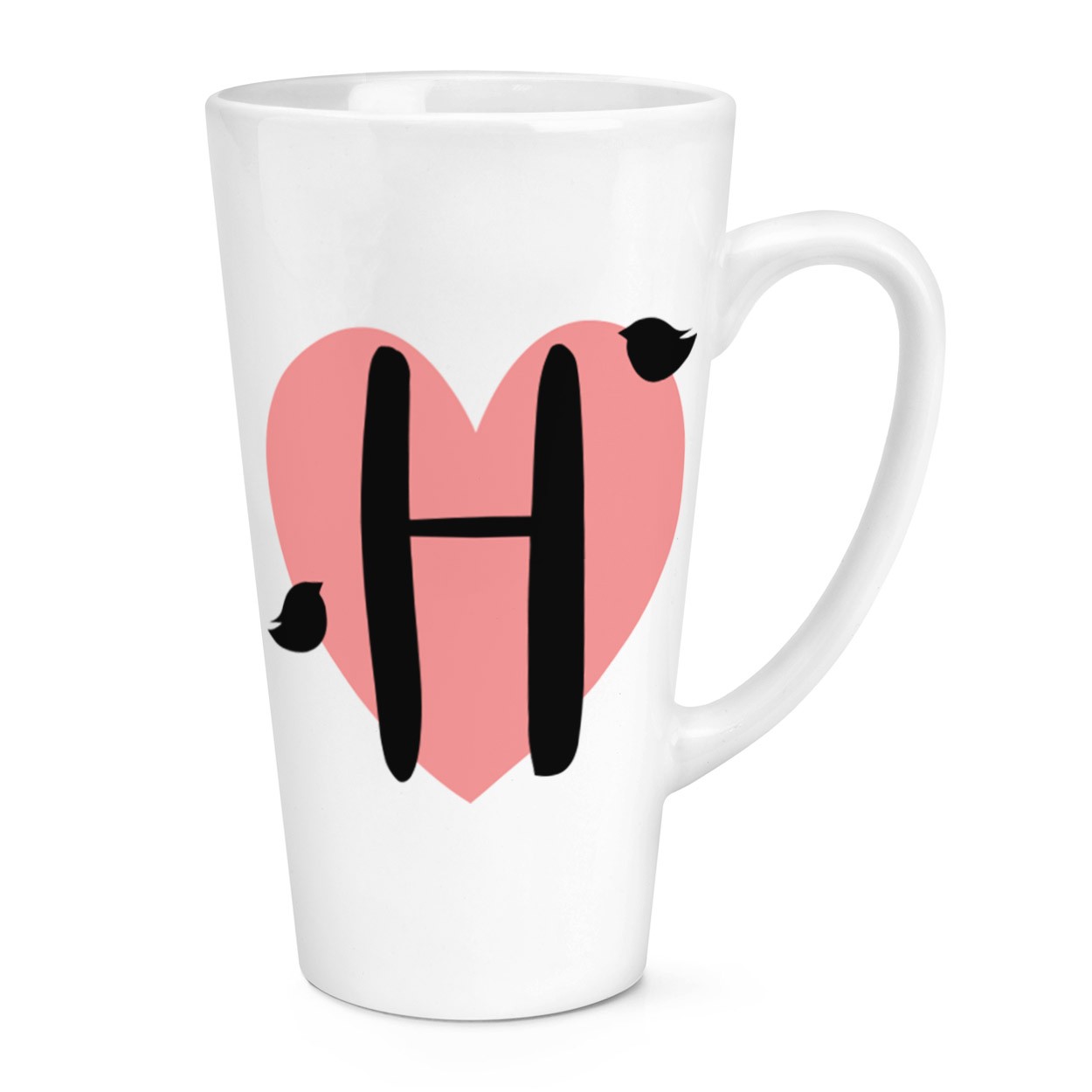gift base H Heart Alphabet 17oz Large Latte Mug Cup