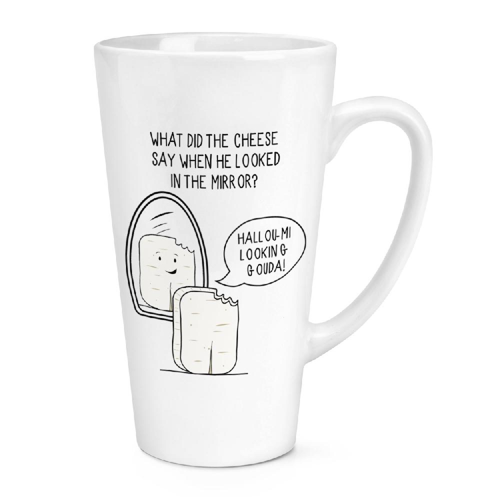 gift base Halloumi Looking Gouda Cheese Joke 17oz Large Latte Mug Cup