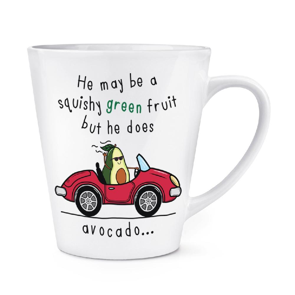 gift base He May Be Squishy But He Does Avocado 12oz Latte Mug Cup