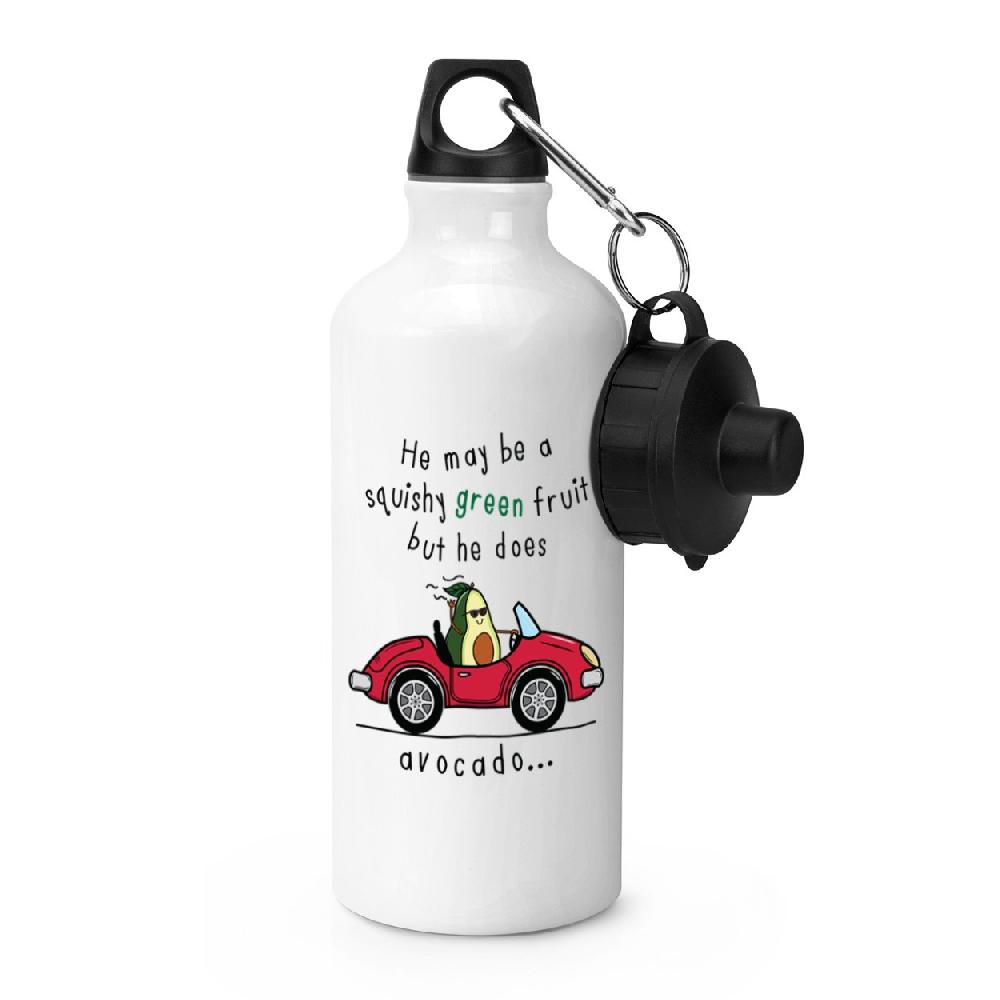 gift base He May Be Squishy But He Does Avocado Sports Bottle