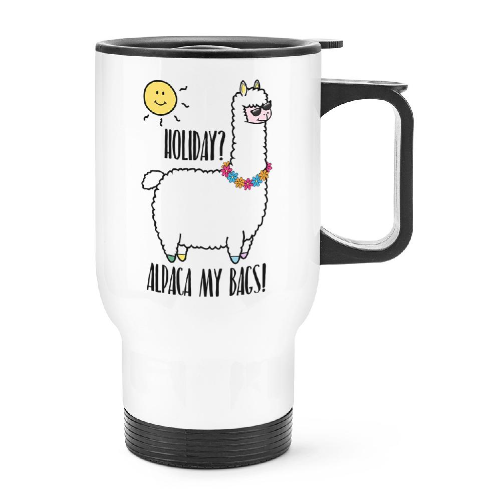 gift base Holiday Alpaca My Bags Travel Mug Cup With Handle