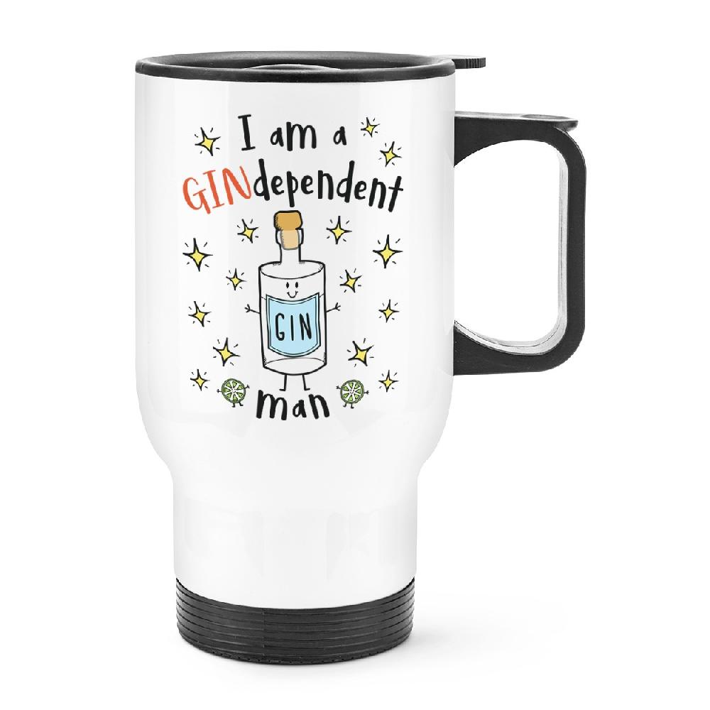 gift base I Am A Gindependent Man Travel Mug Cup With Handle
