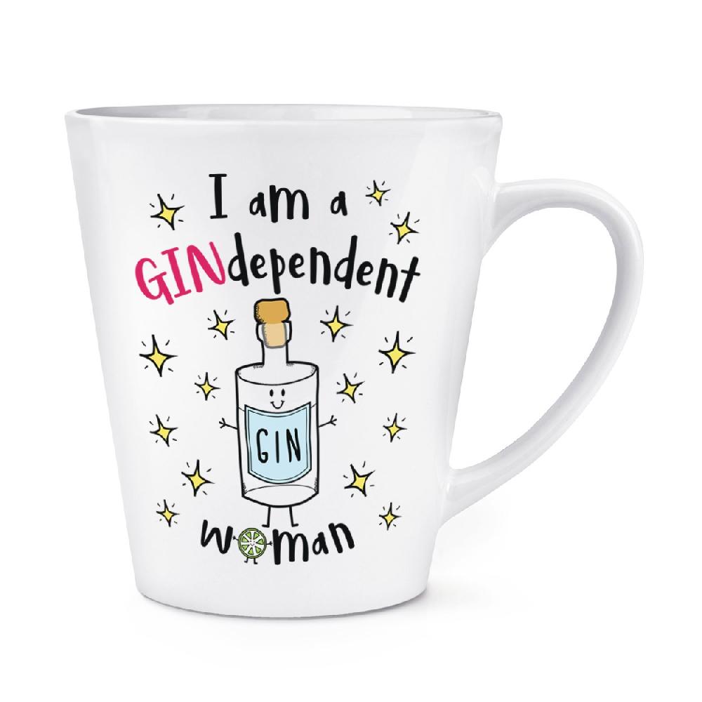 gift base I Am A Gindependent Woman 12oz Latte Mug Cup