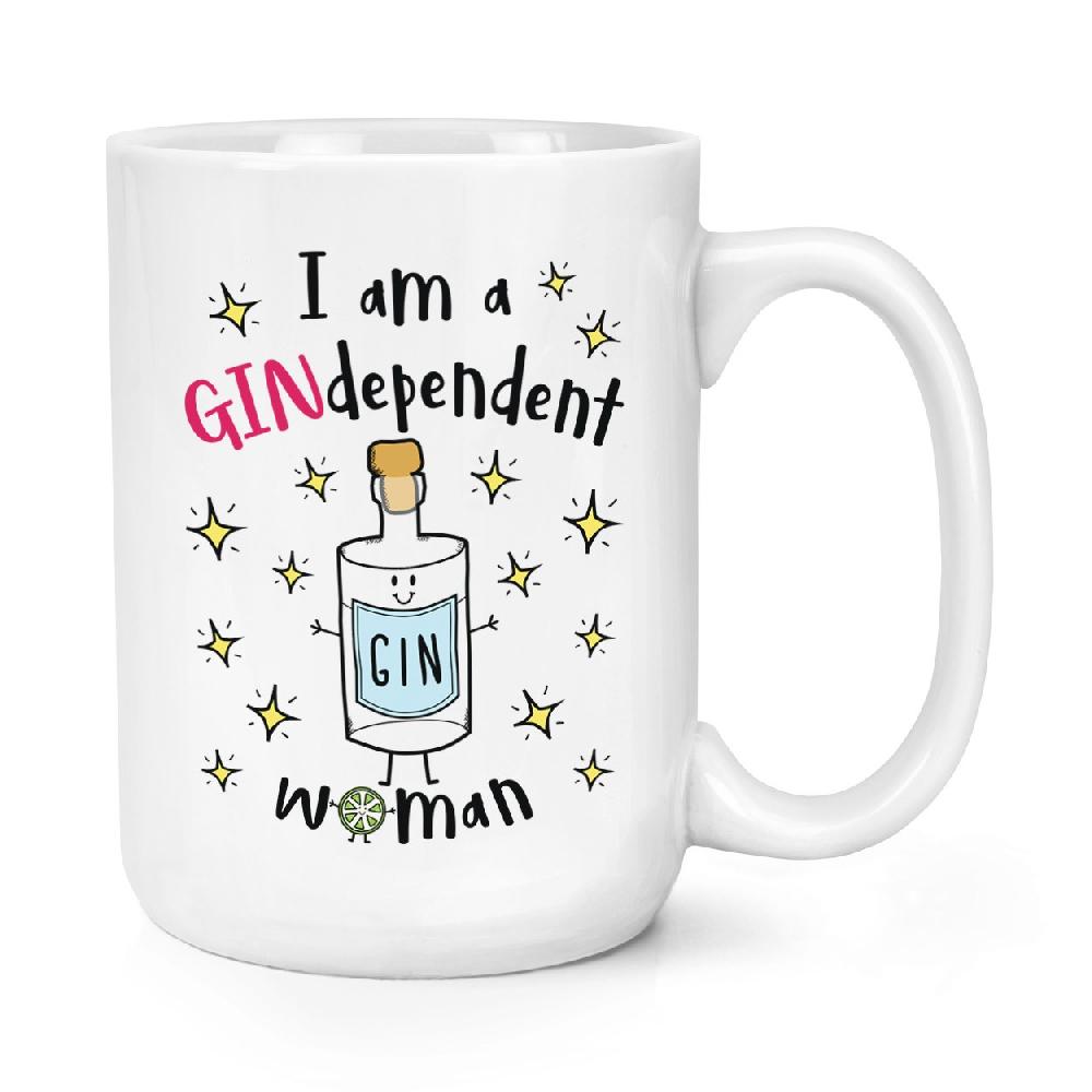 gift base I Am A Gindependent Woman 15oz Large Mug Cup