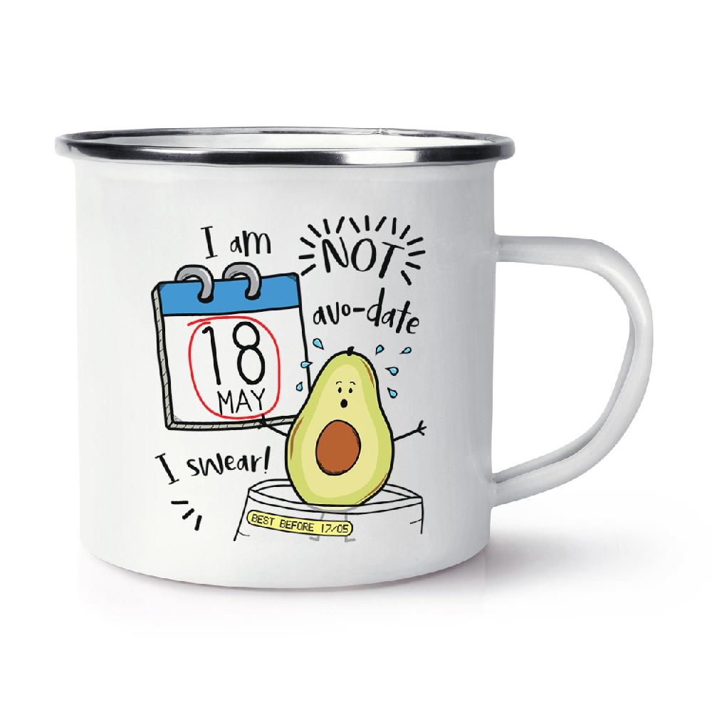 gift base I Am Not Avo-date I Swear Retro Enamel Mug Cup