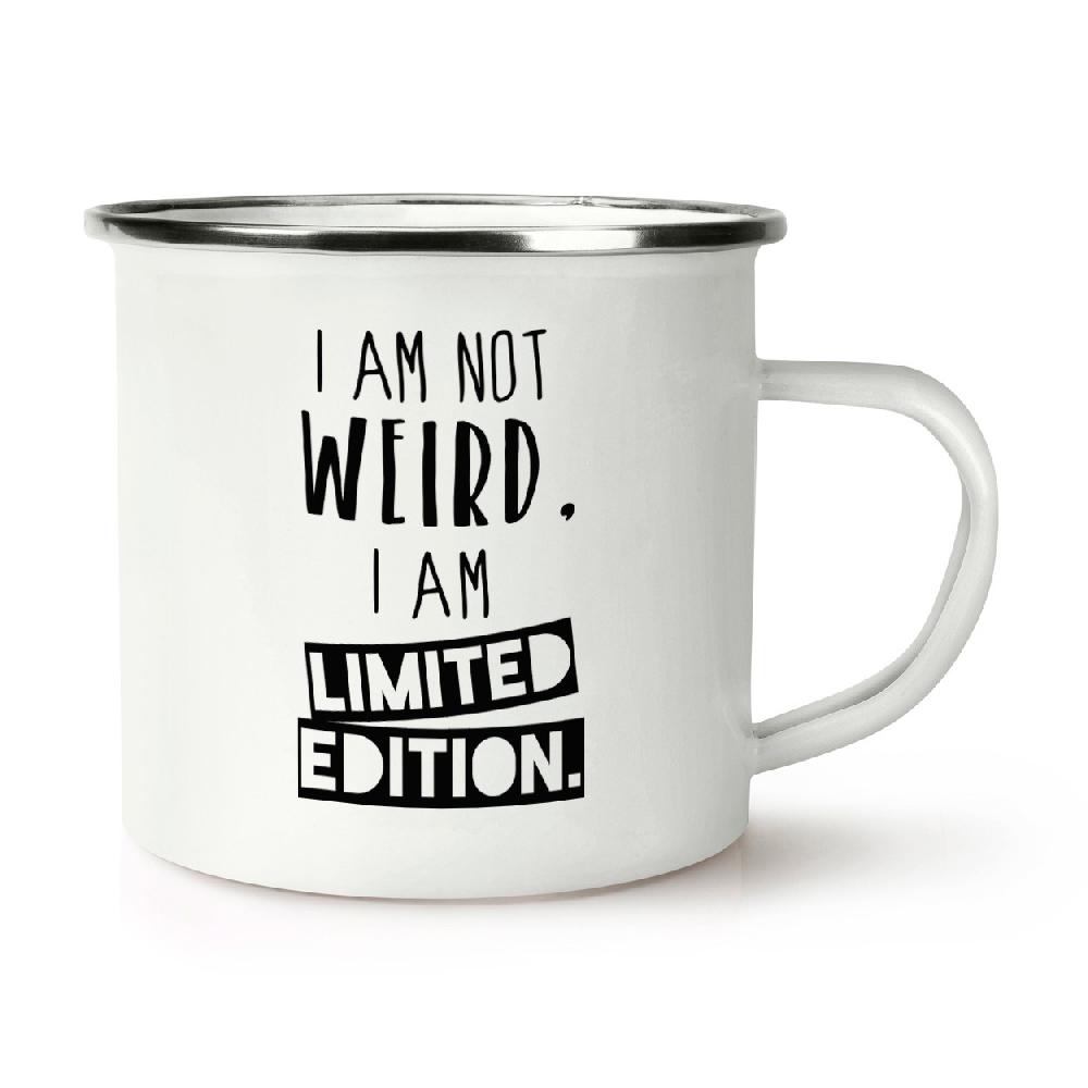 gift base I Am Not Weird I Am Limited Edition Retro Enamel Mug Cup