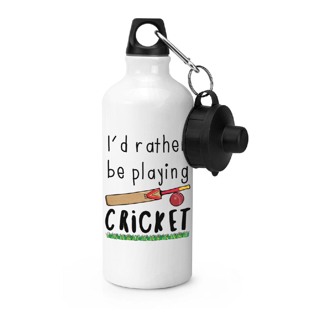 gift base I'd Rather Be Playing Cricket Sports Bottle