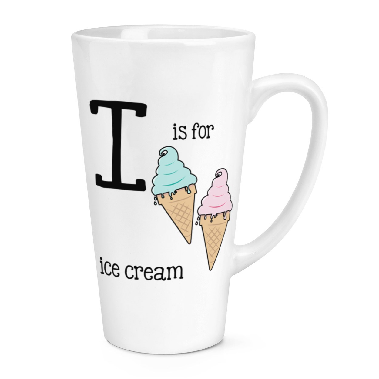 gift base I Is For Ice Cream 17oz Large Latte Mug Cup