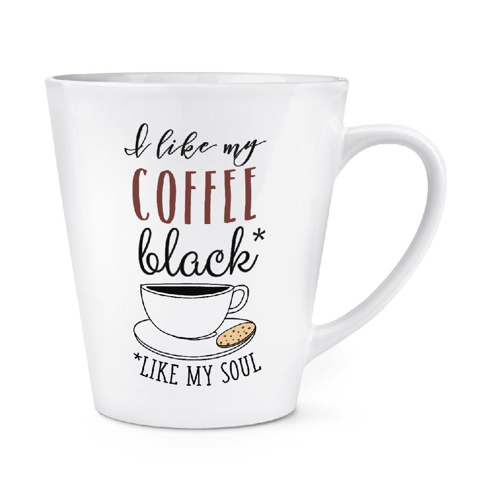 gift base I Like My Coffee Black Like My Soul 12oz Latte Mug Cup