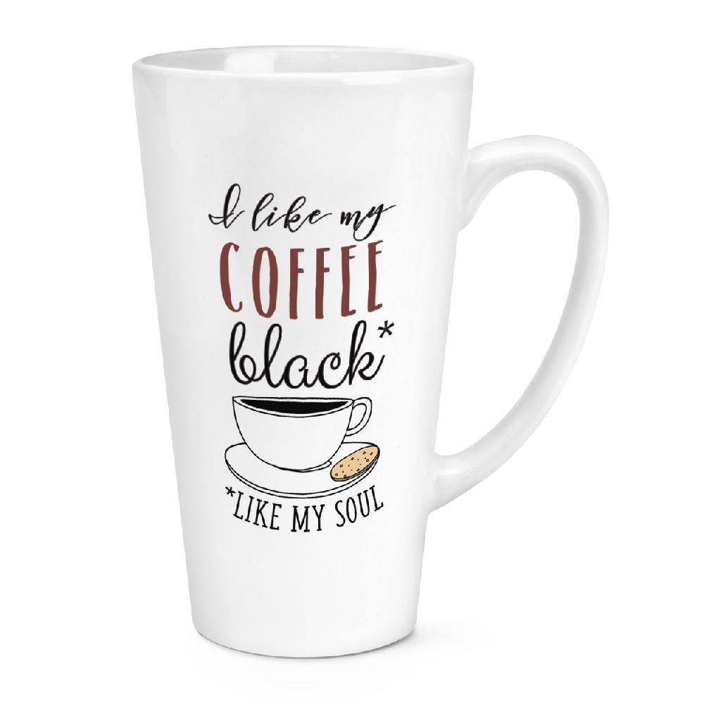 gift base I Like My Coffee Black Like My Soul 17oz Large Latte Mug Cup