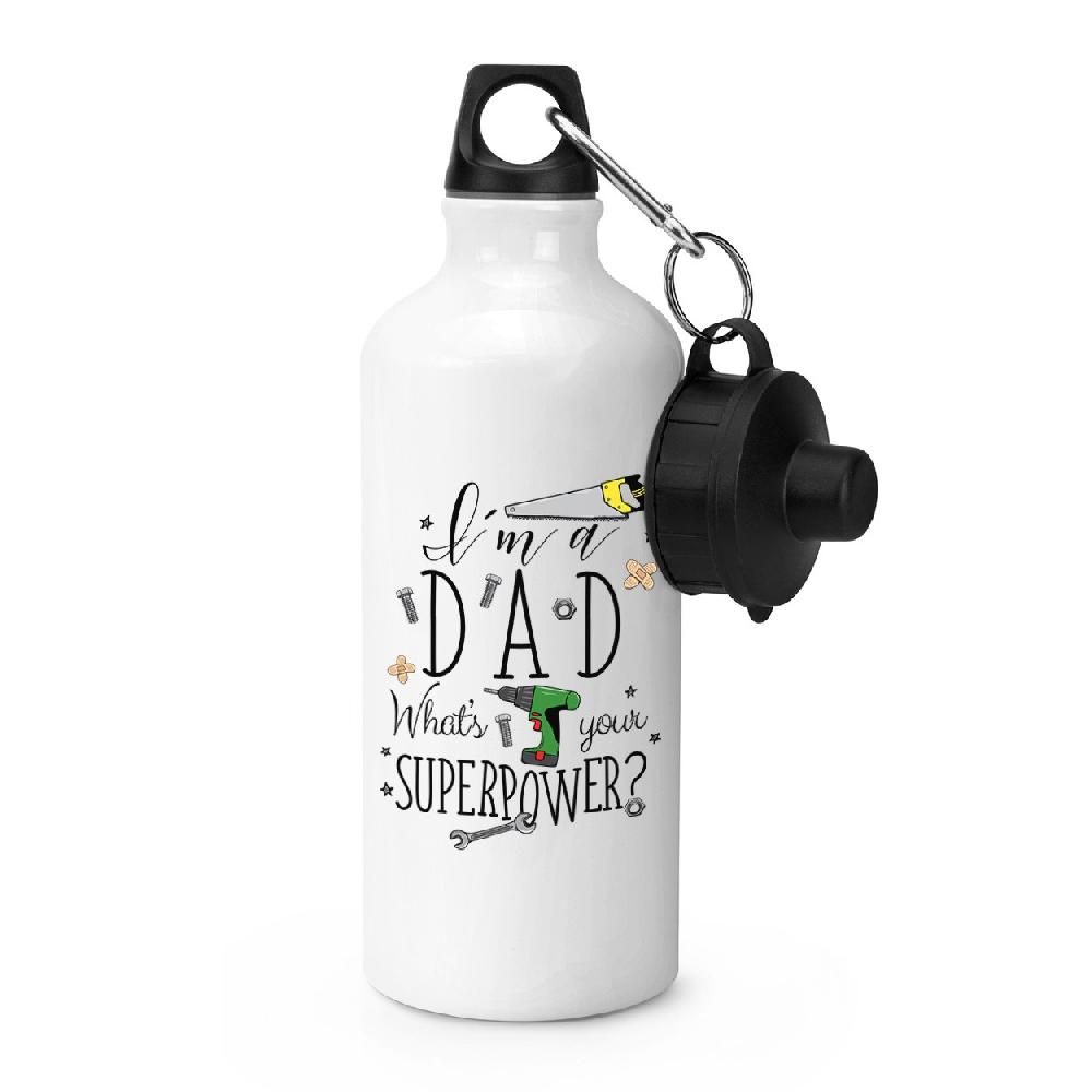 gift base I'm A Dad What's Your Superpower Sports Bottle