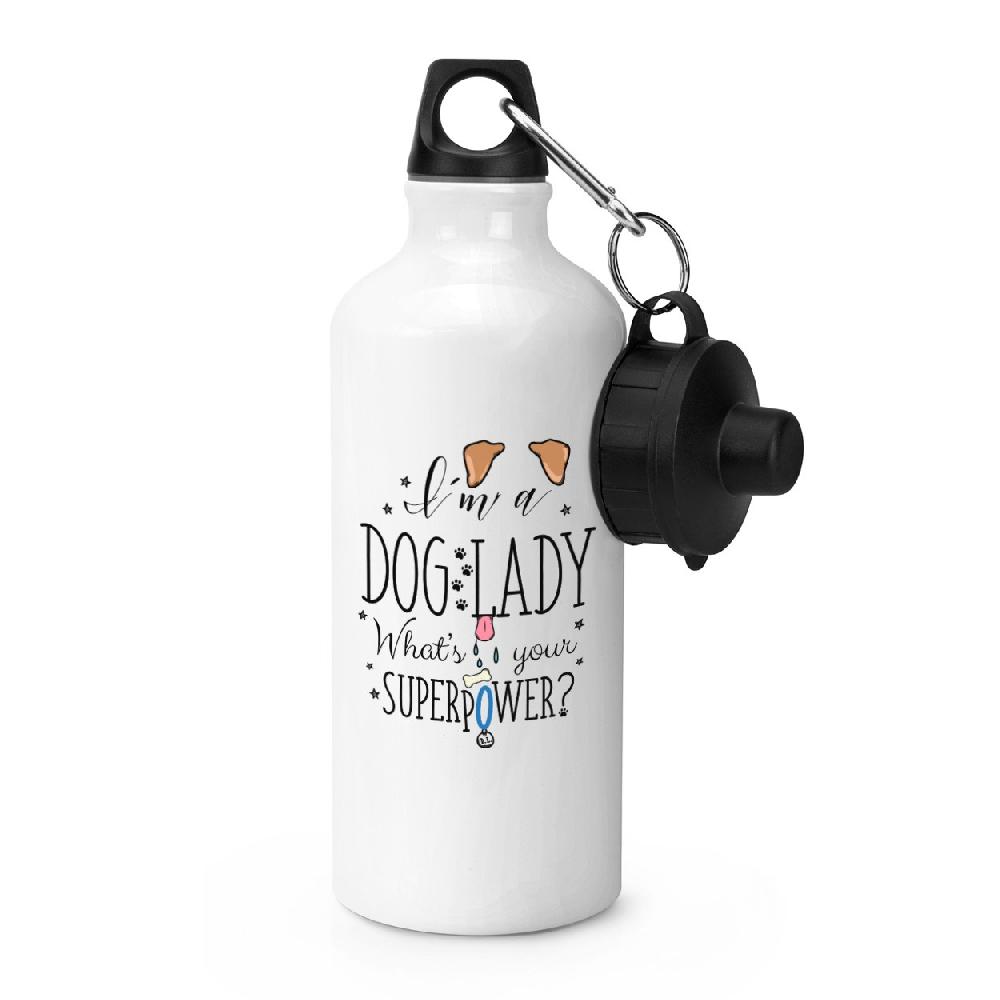 gift base I'm A Dog Lady What's Your Superpower Sports Bottle