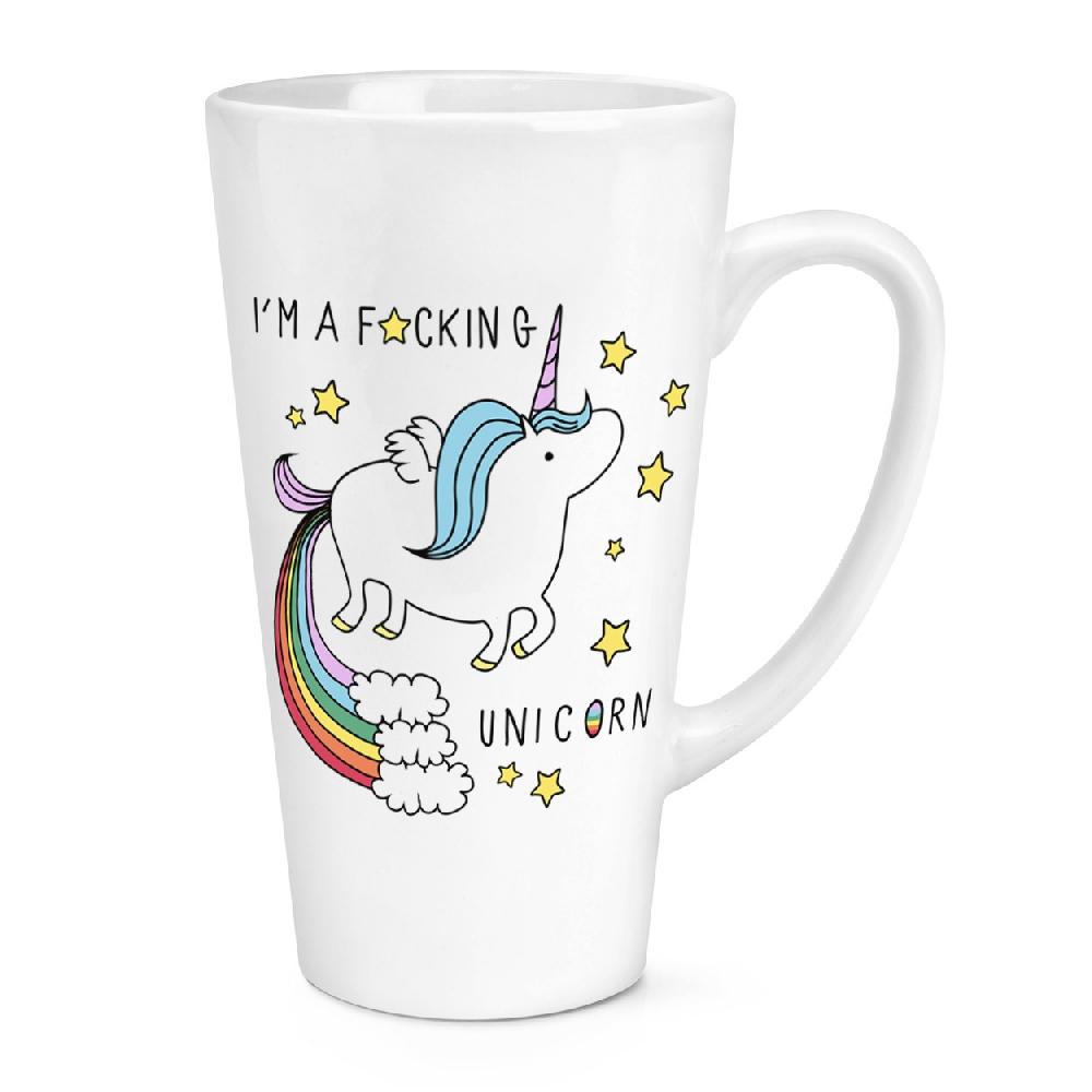 gift base I'm A F-cking Unicorn 17oz Large Latte Mug Cup