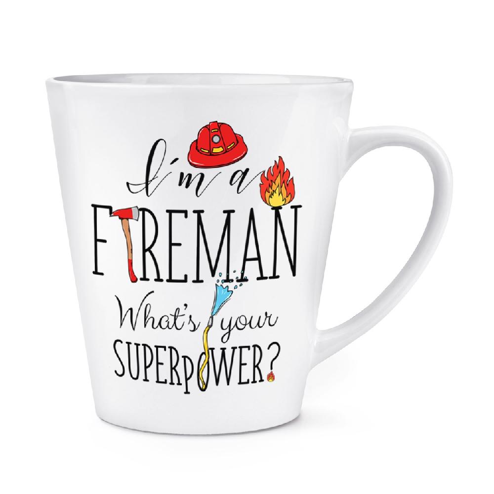 gift base I'm A Fireman What's Your Superpower 12oz Latte Mug Cup