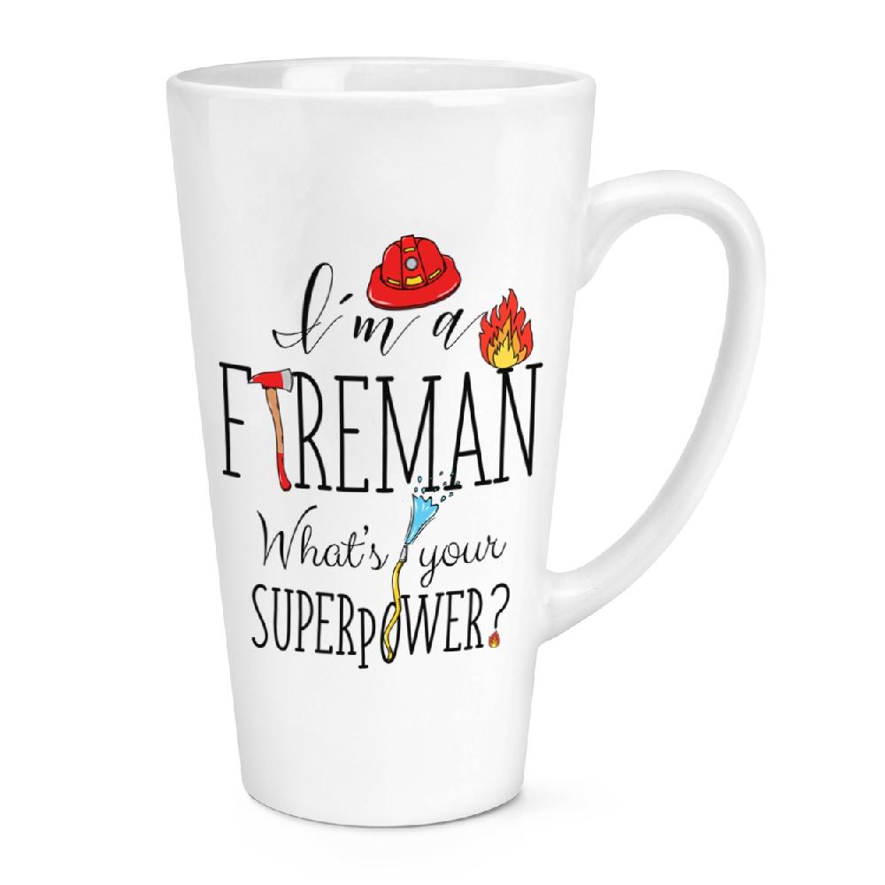 gift base I'm A Fireman What's Your Superpower 17oz Large Latte Mug Cup