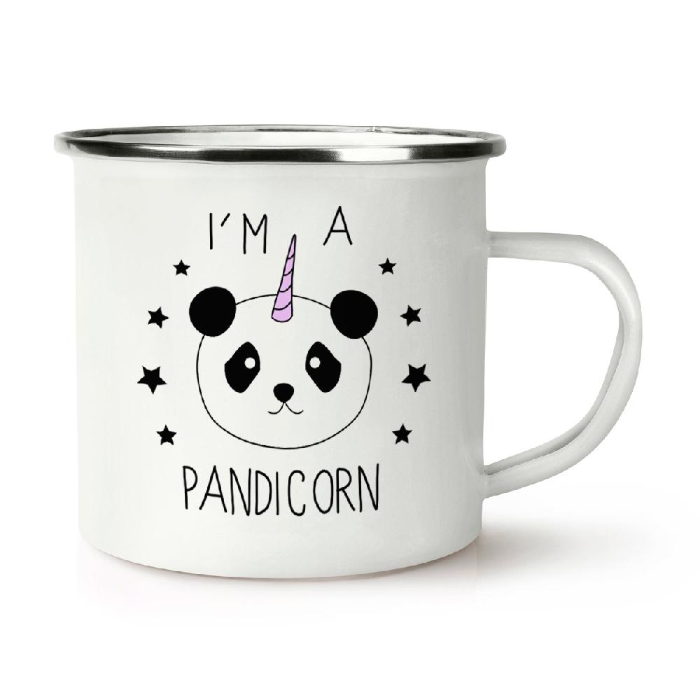 gift base I'm A Pandicorn Unicorn Retro Enamel Mug Cup