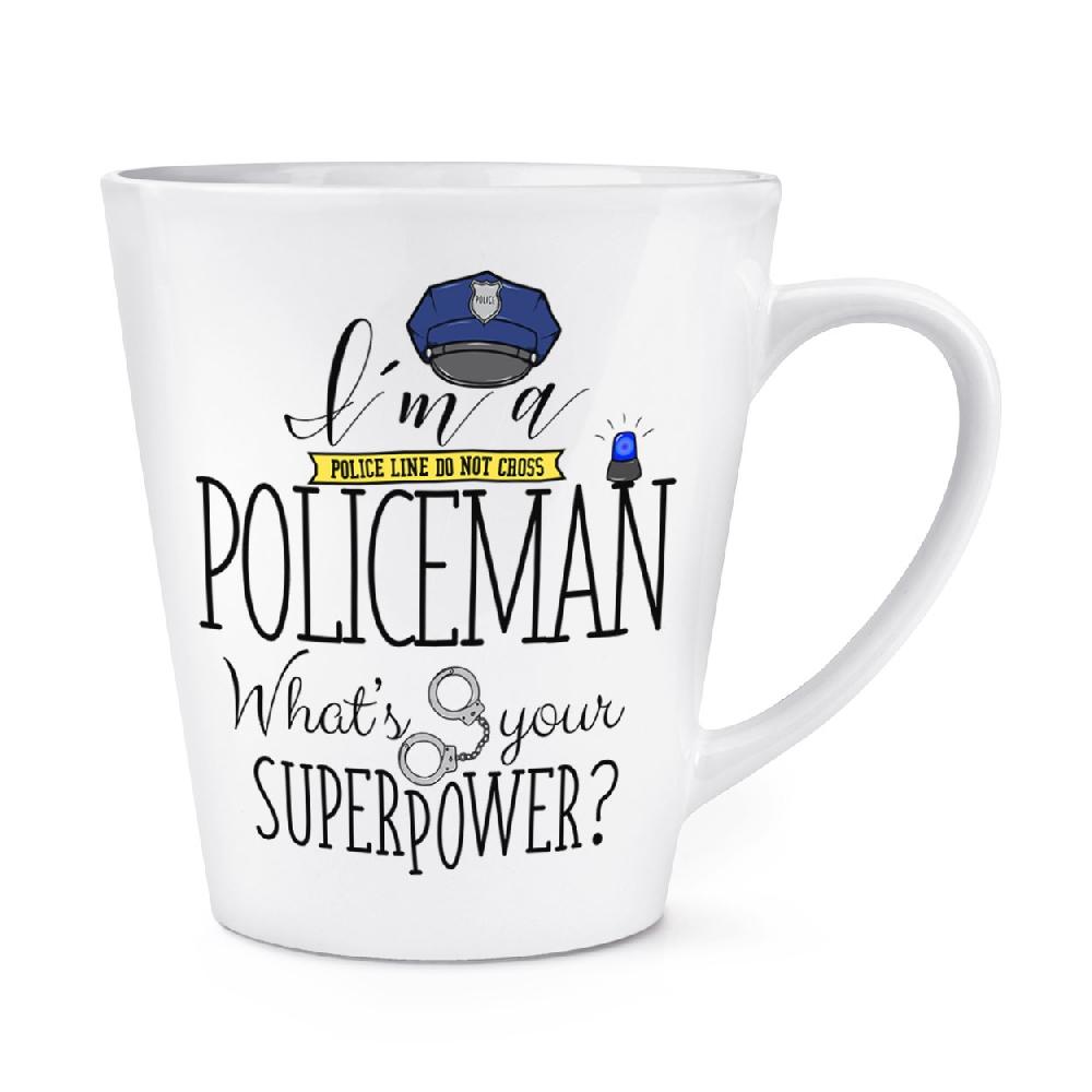 gift base I'm A Policeman What's Your Superpower 12oz Latte Mug Cup