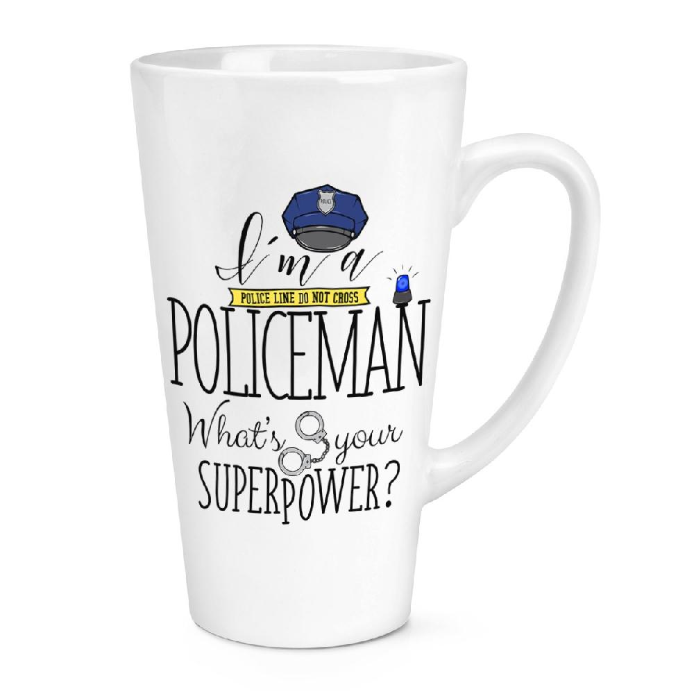 gift base I'm A Policeman What's Your Superpower 17oz Large Latte Mug Cup