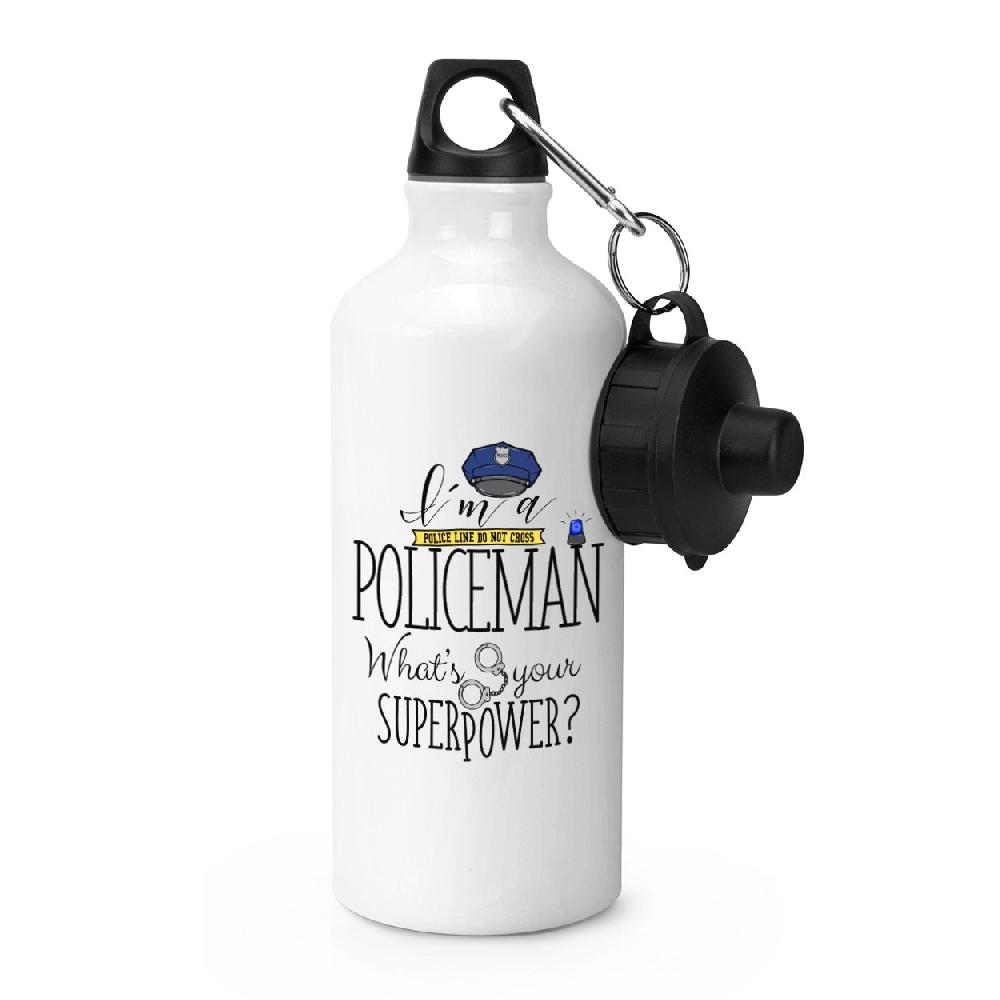 gift base I'm A Policeman What's Your Superpower Sports Bottle