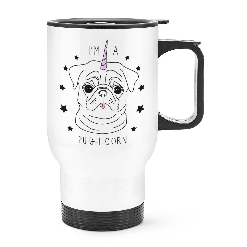 gift base I'm A Pugicorn Stars Travel Mug Cup With Handle