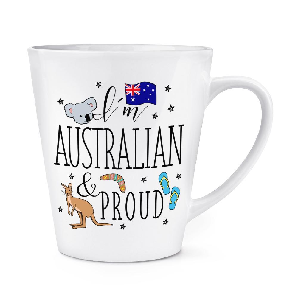 gift base I'm Australian And Proud 12oz Latte Mug Cup