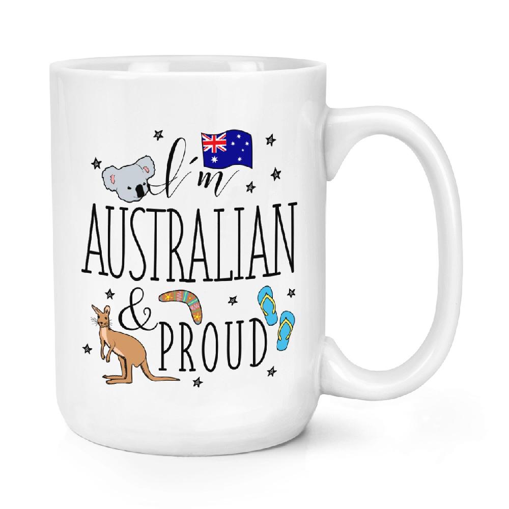 gift base I'm Australian And Proud 15oz Large Mug Cup