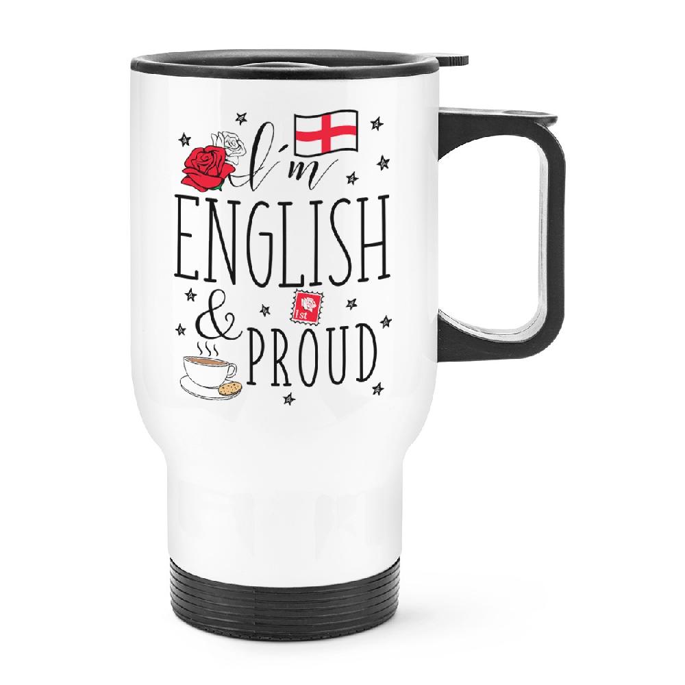 gift base I'm English And Proud Travel Mug Cup With Handle
