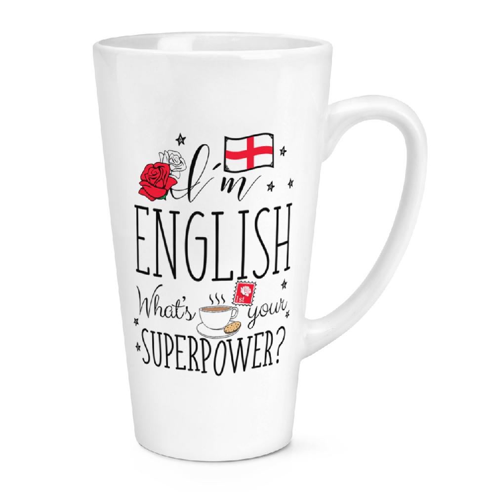 gift base I'm English What's Your Superpower 17oz Large Latte Mug Cup