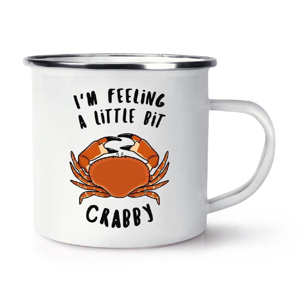 gift base I'm Feeling A Bit Crabby Retro Enamel Mug Cup