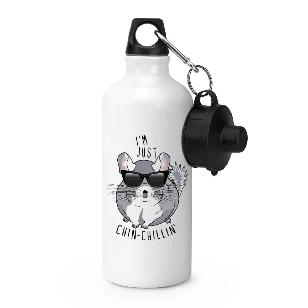 gift base I'm Just Chinchillin' Chinchilla Sports Bottle